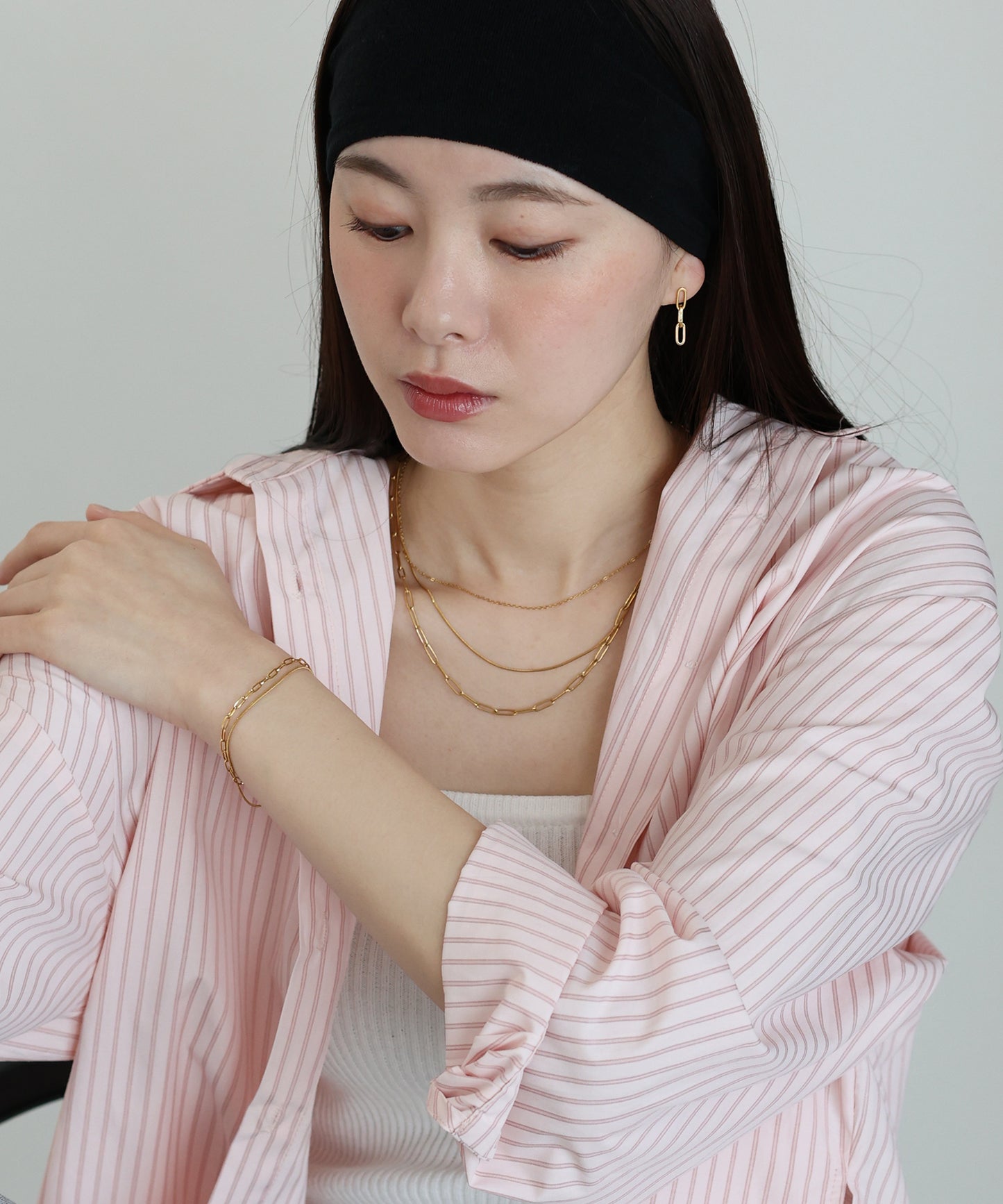 【早割5％OFF】トリプルチェーンネックレス/ サージカルステンレス【ネコポス】