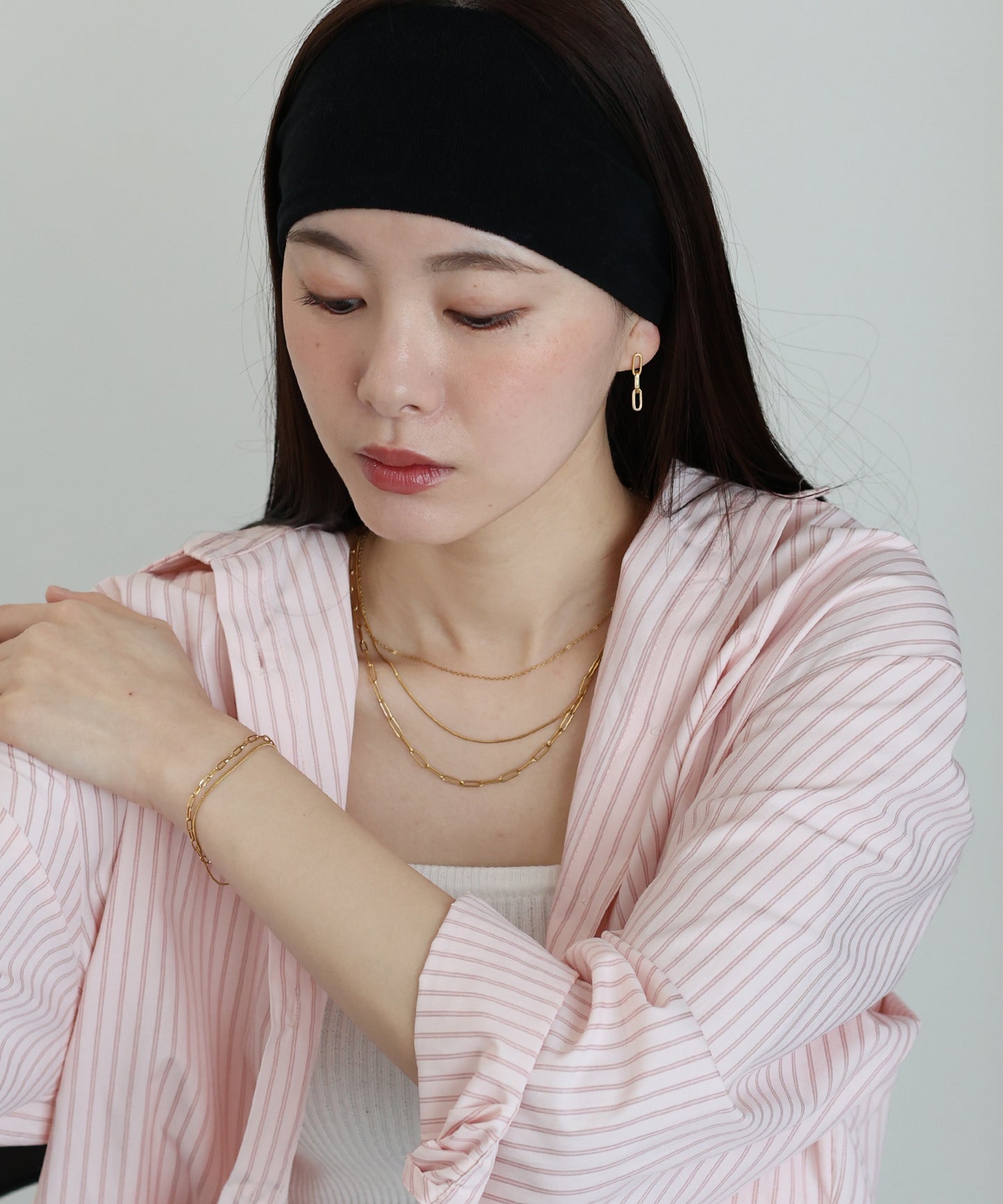 【早割5％OFF】オーバルチェーンピアス / サージカルステンレス【ネコポス】