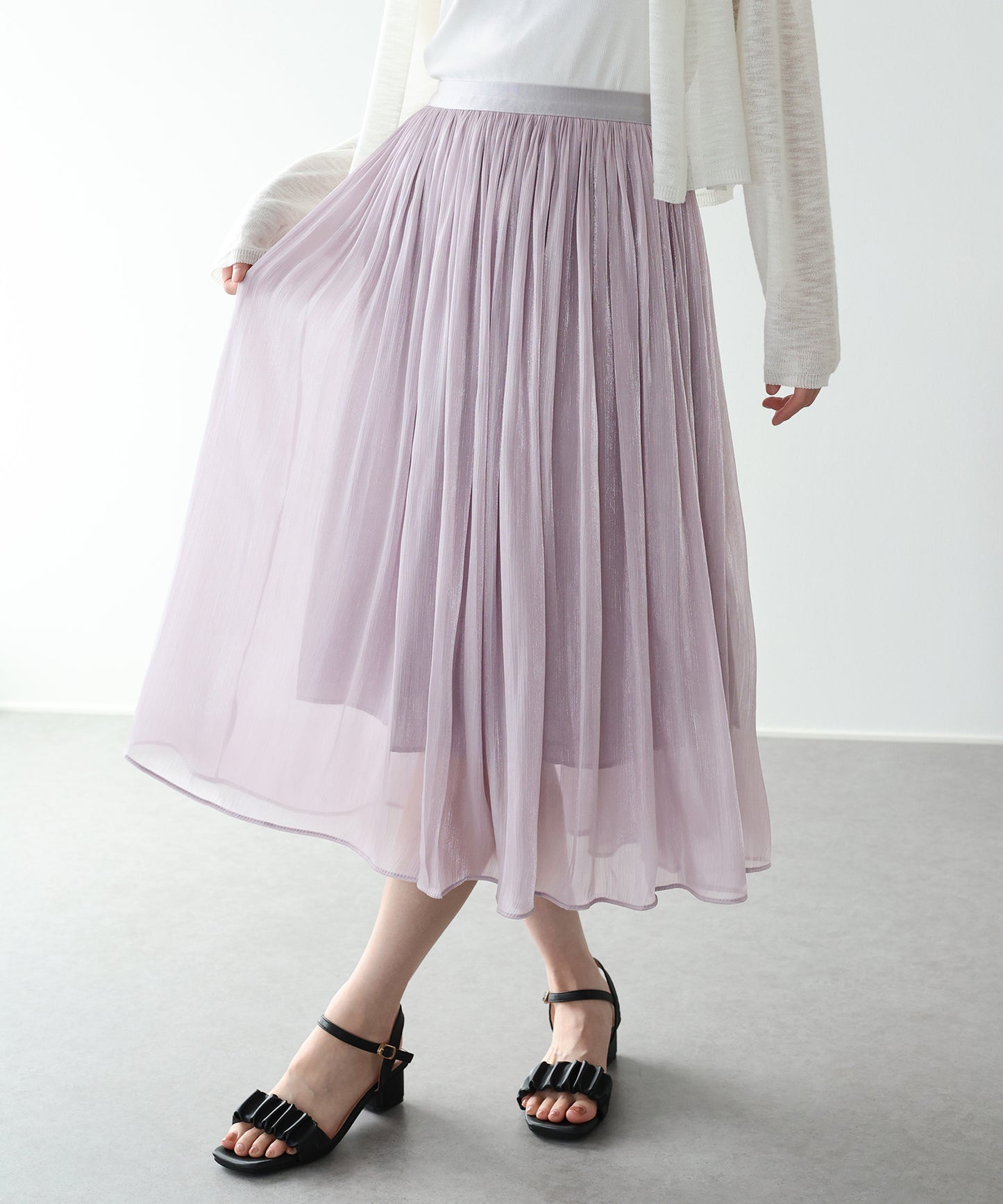 【早割5％OFF】シアーサテンスカート