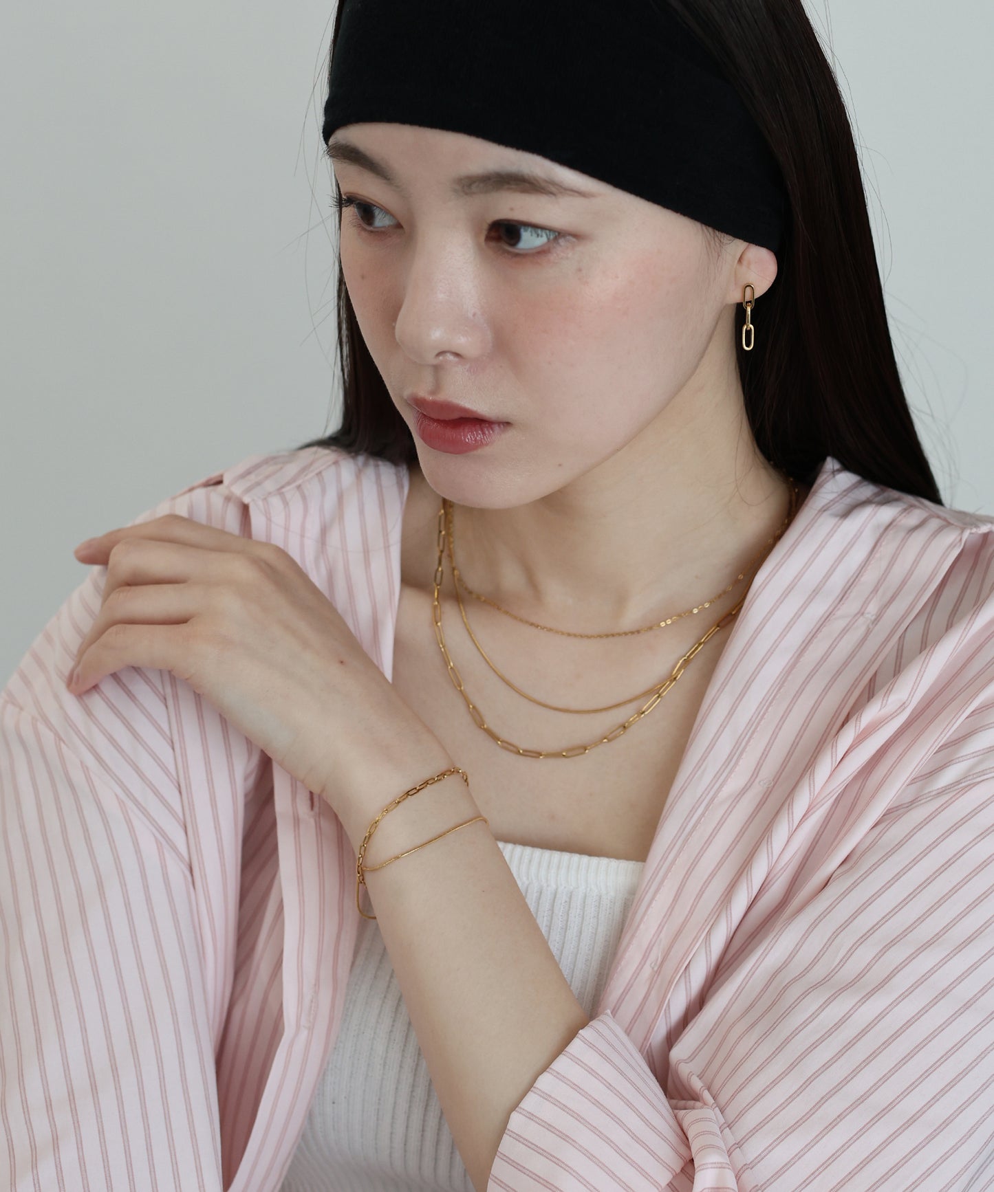 【早割5％OFF】ダブルチェーンブレスレット/ サージカルステンレス【ネコポス】