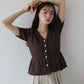 【TIME SALE】パールボタンペプラムニット