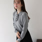 【早割5％OFF】ウール混フロントフリルポロニット