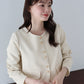【早割5％OFF】ゴールドボタンノーカラージャケット