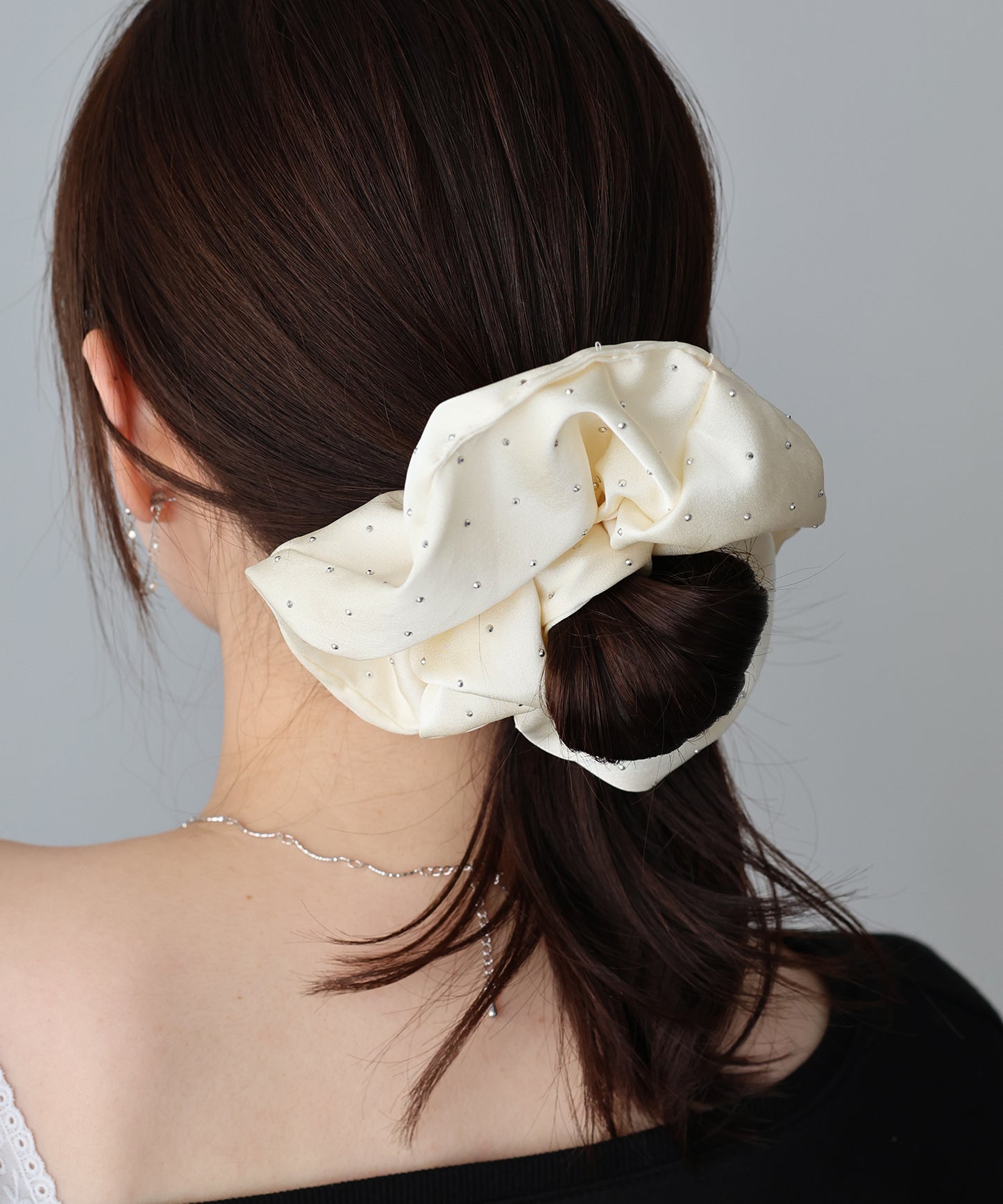 サテンスタッズシュシュ【ネコポス】