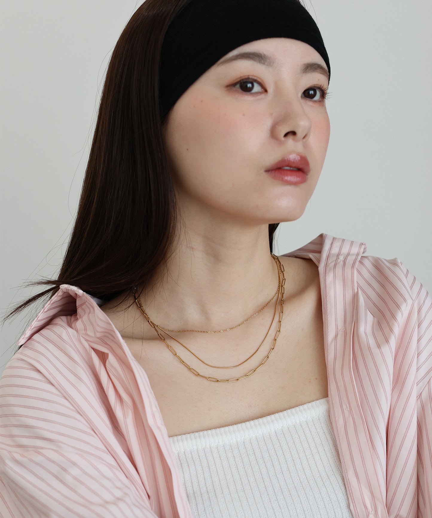 【早割5％OFF】トリプルチェーンネックレス/ サージカルステンレス【ネコポス】