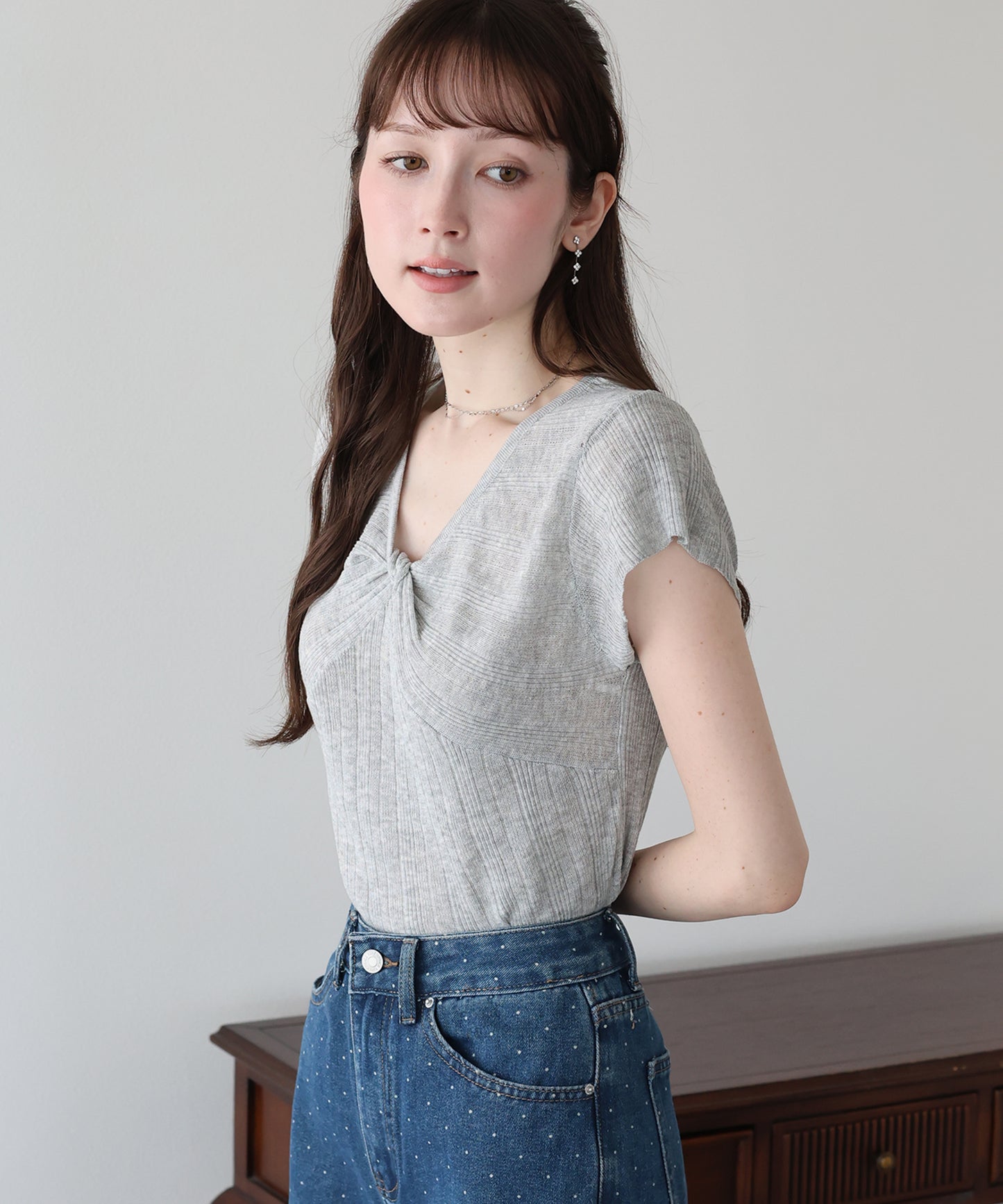 ツイストデザインリプニット【メール便】