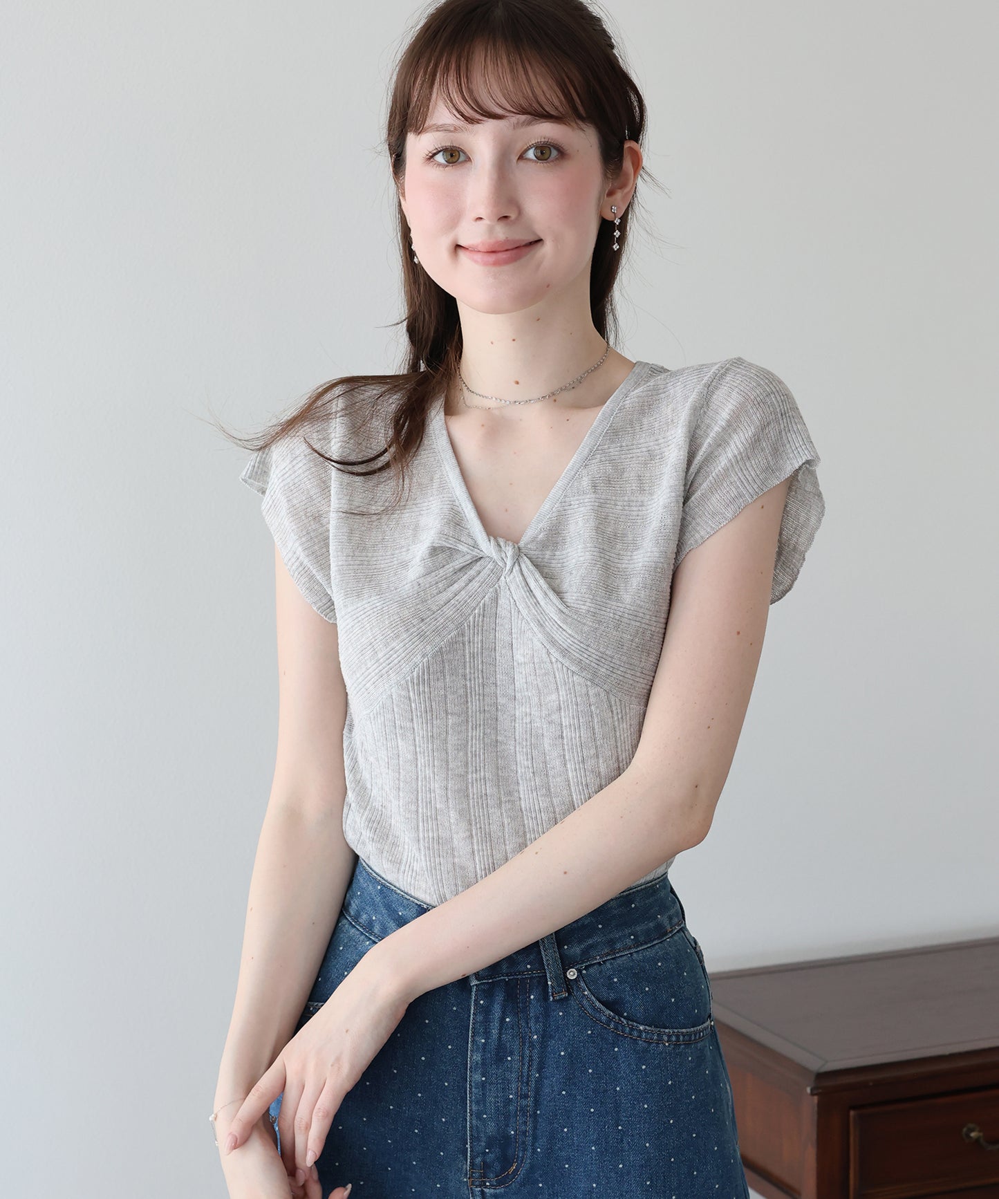 ツイストデザインリプニット【メール便】