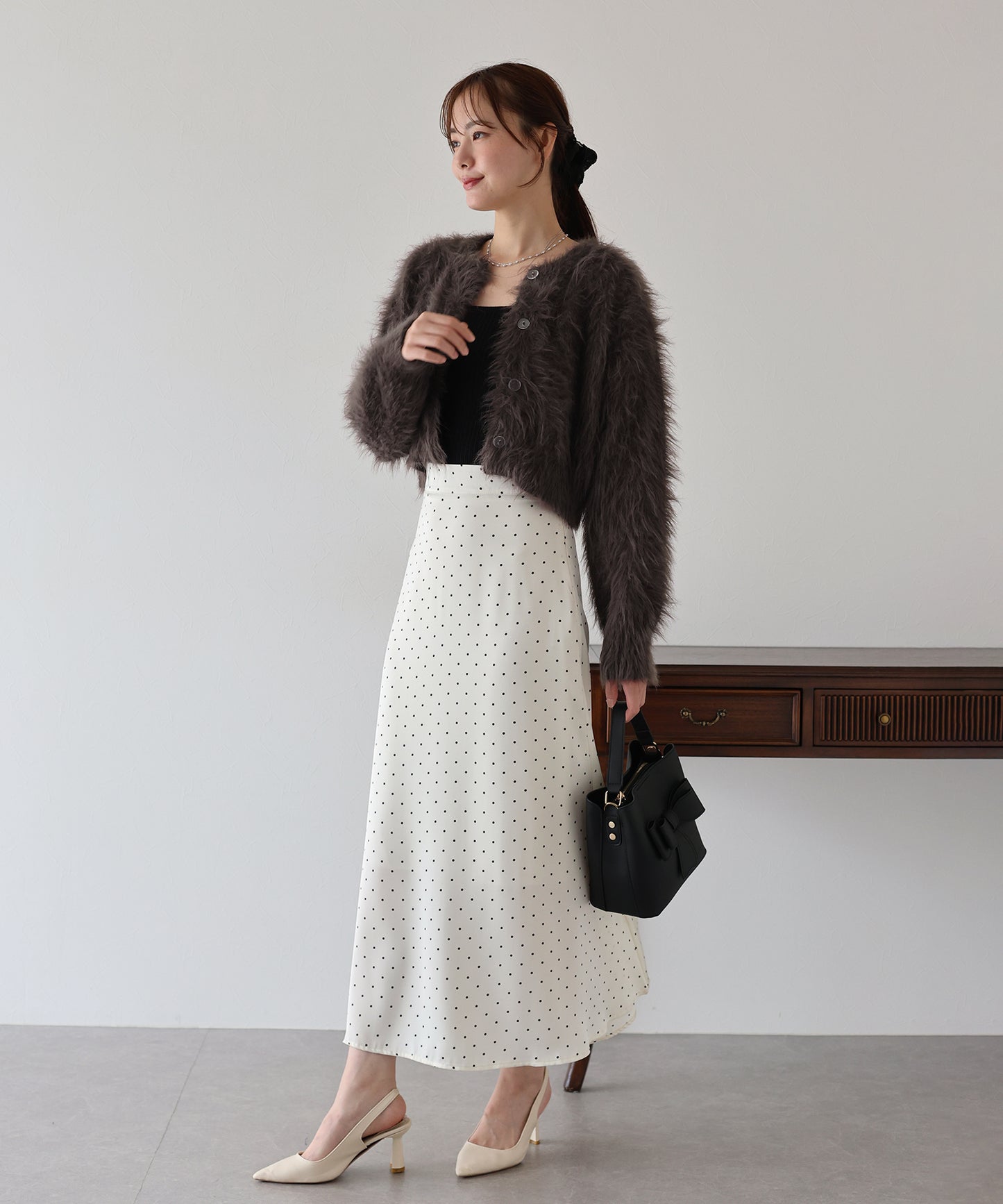 【TIME SALE】シャギーニットショートカーディガン