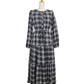 【TIME SALE】チェック長袖ワンピース