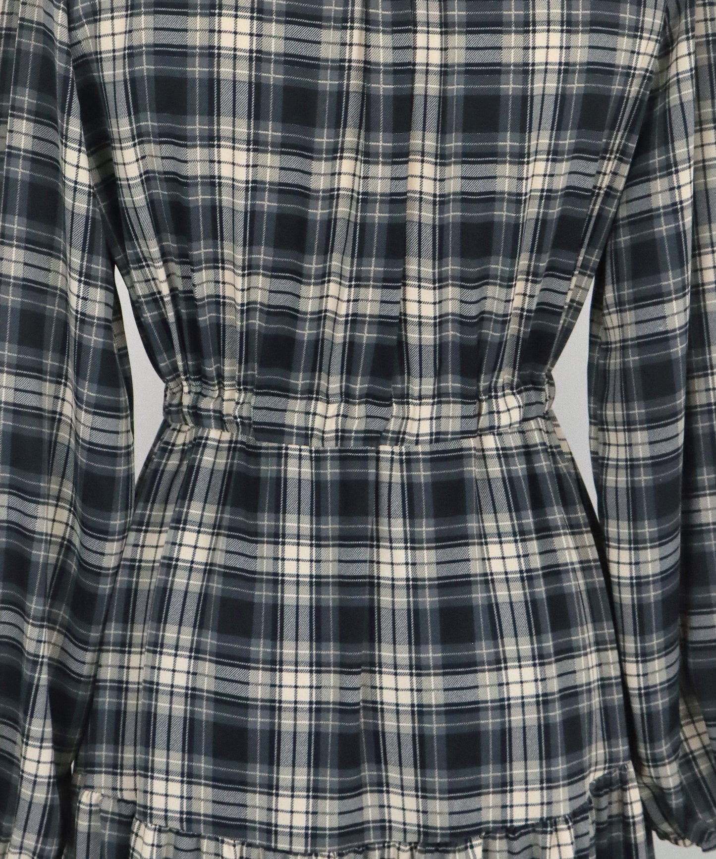 【TIME SALE】チェック長袖ワンピース
