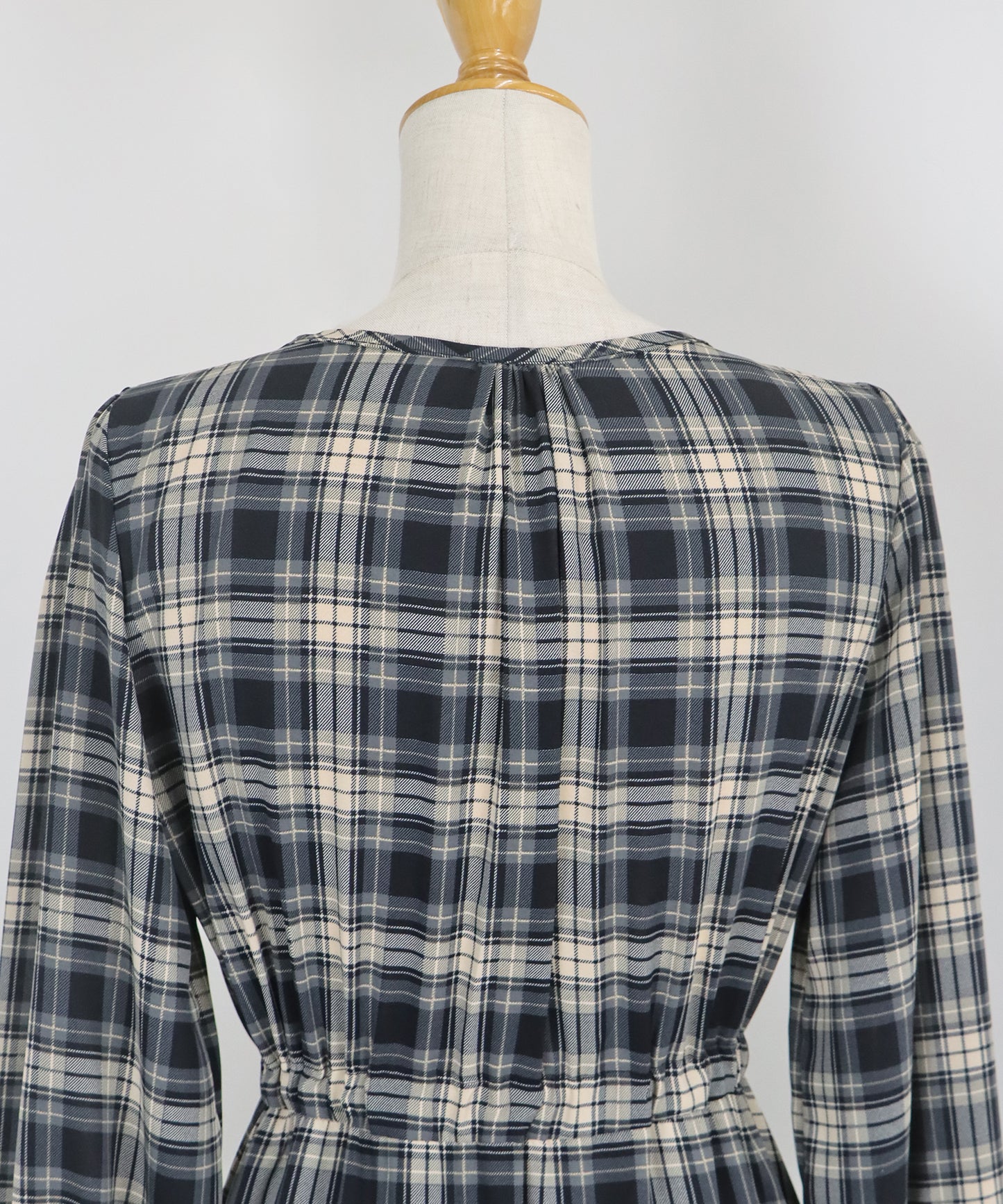 【TIME SALE】チェック長袖ワンピース