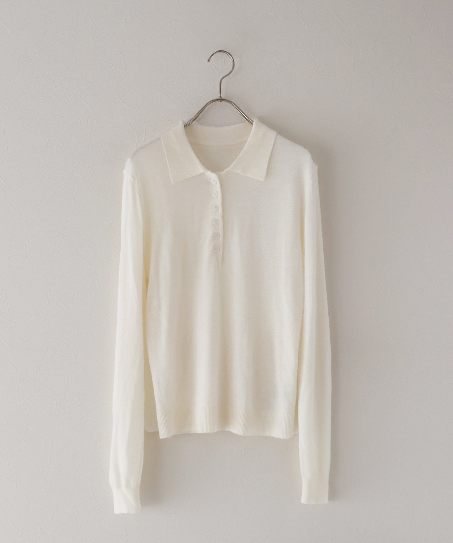 [J by blue]ウール混ポロ襟ニット