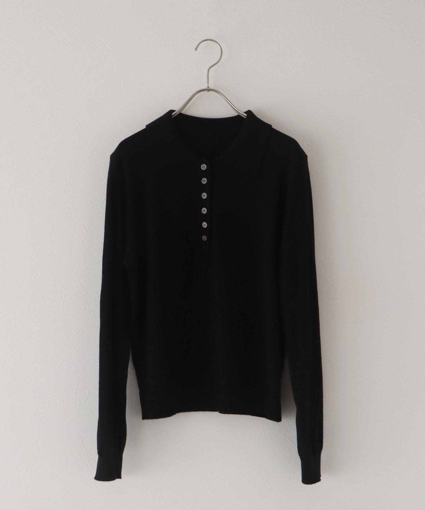 [J by blue]ウール混ポロ襟ニット