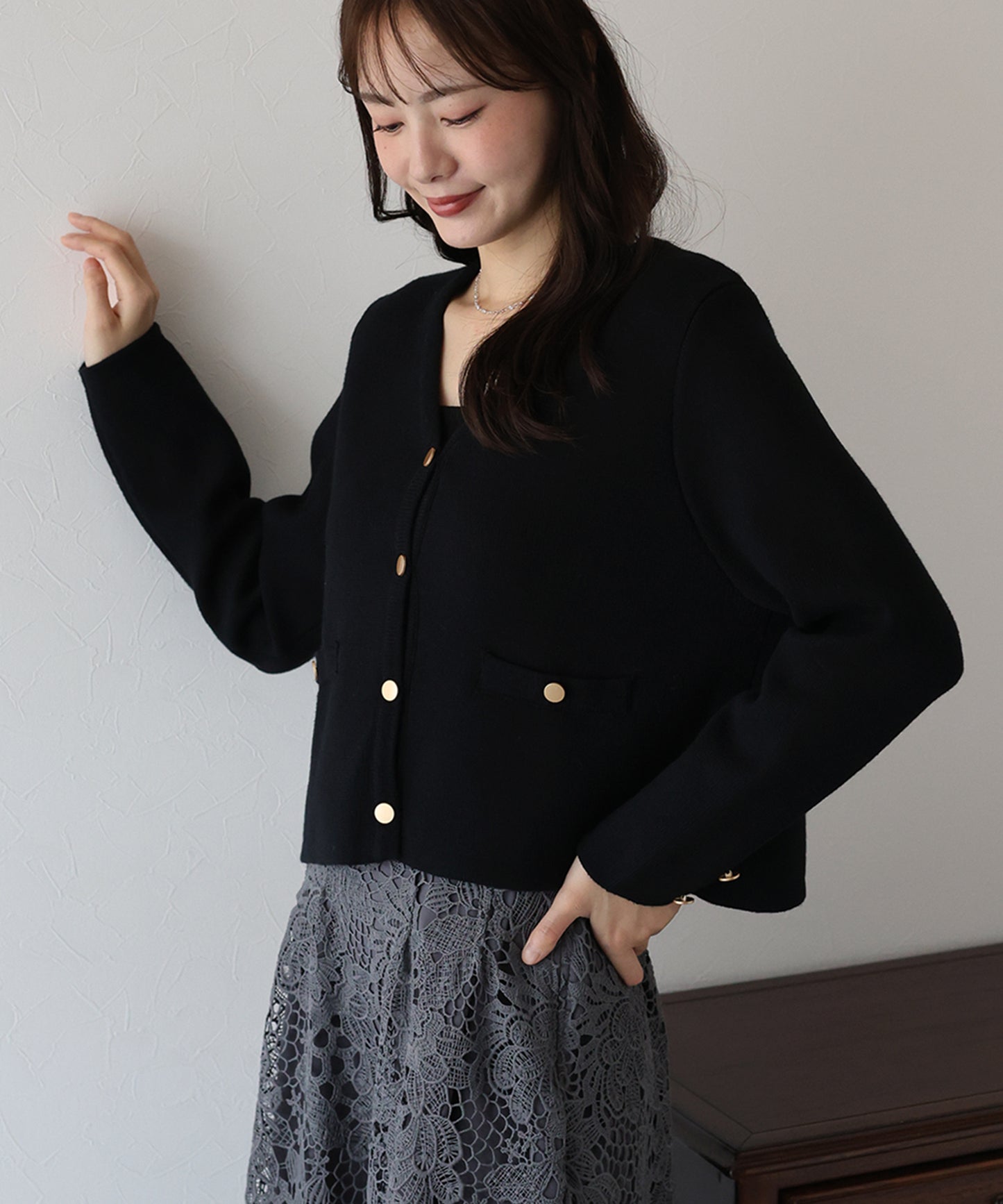 【TIME SALE】Ⅴネックニットジャケット