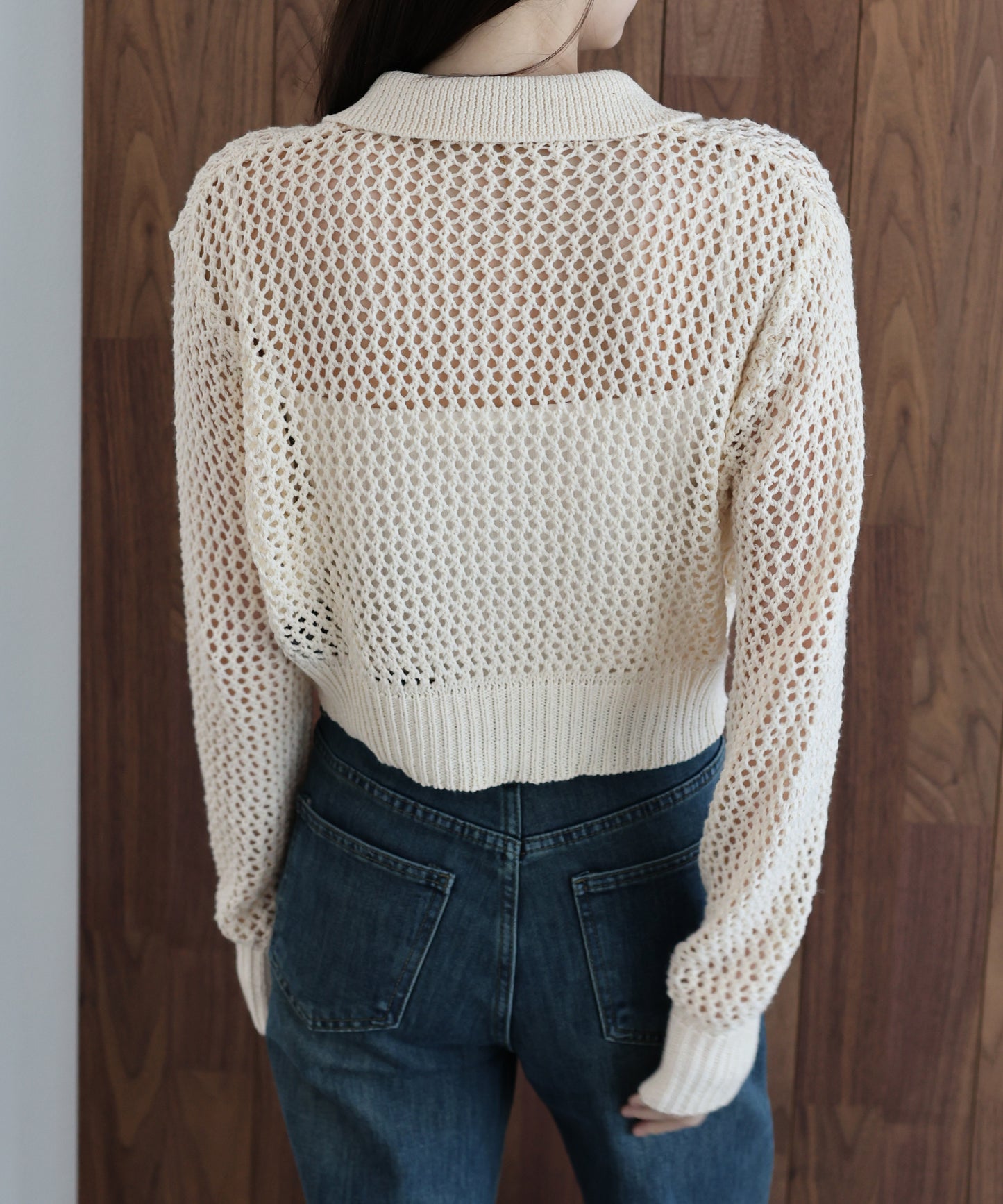 【早割5％OFF】クロシェメッシュポロニット