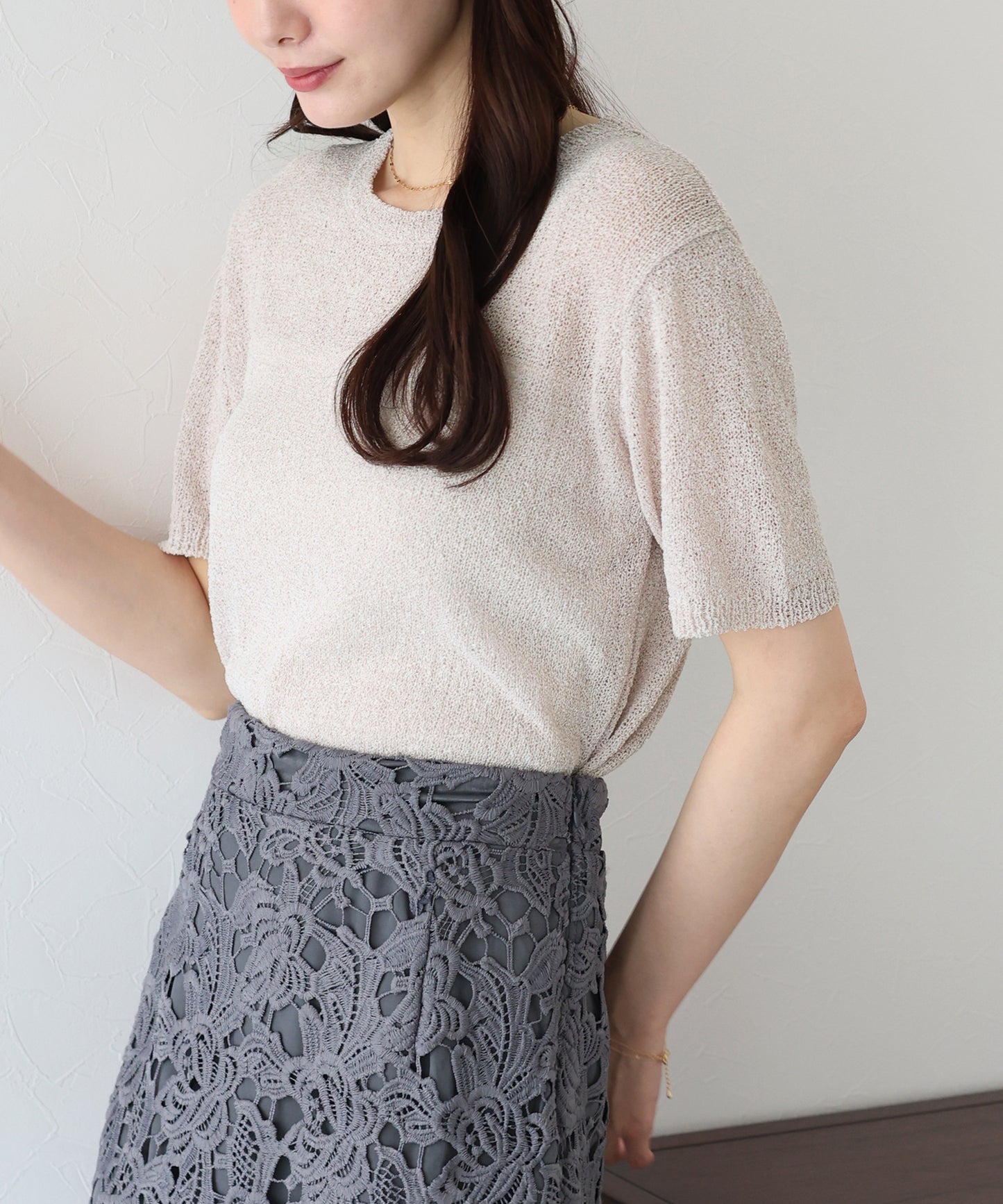 【TIME SALE】メッシュニット