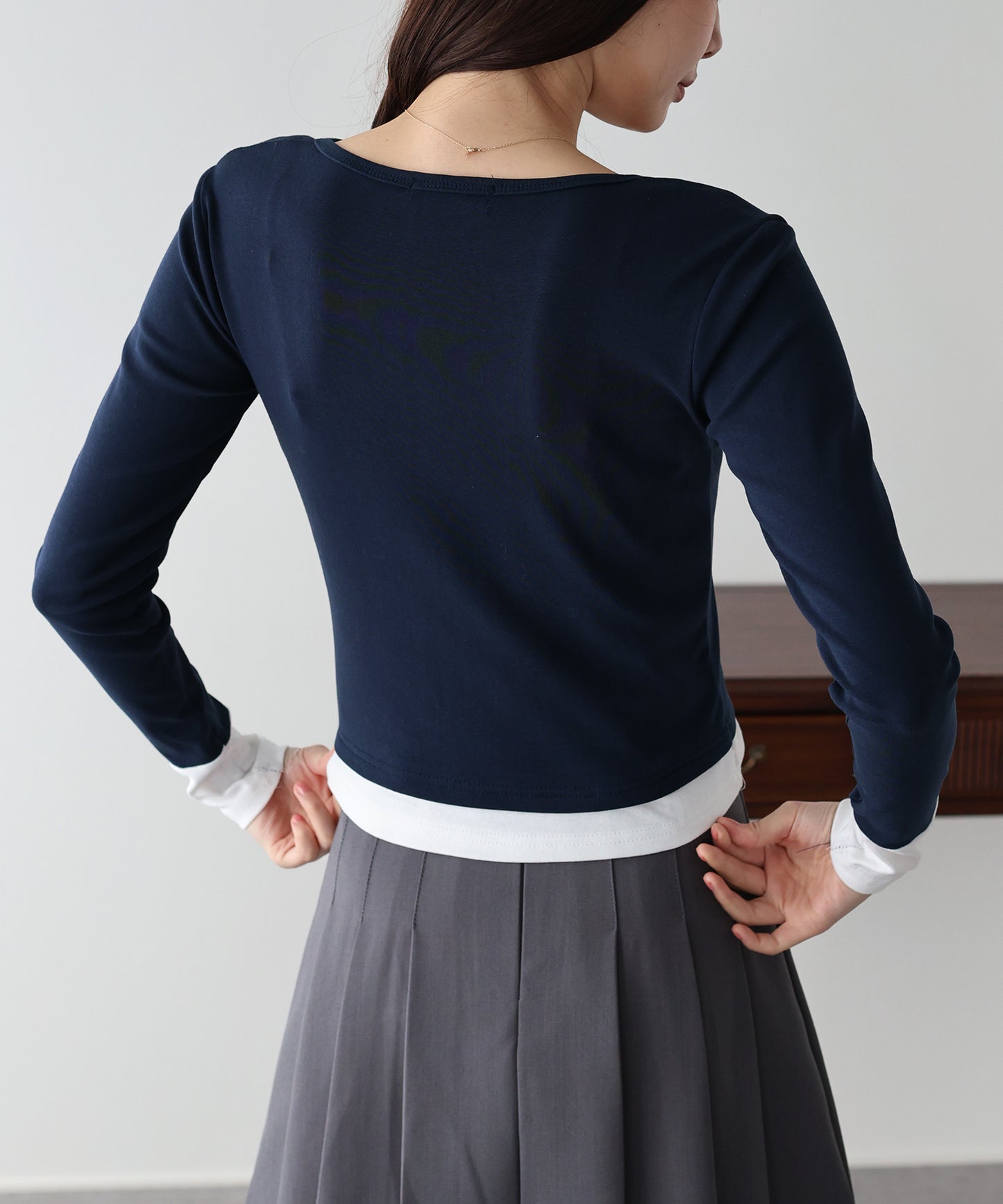 【早割5％OFF】ヘンリレイヤードカットソー【ネコポス】