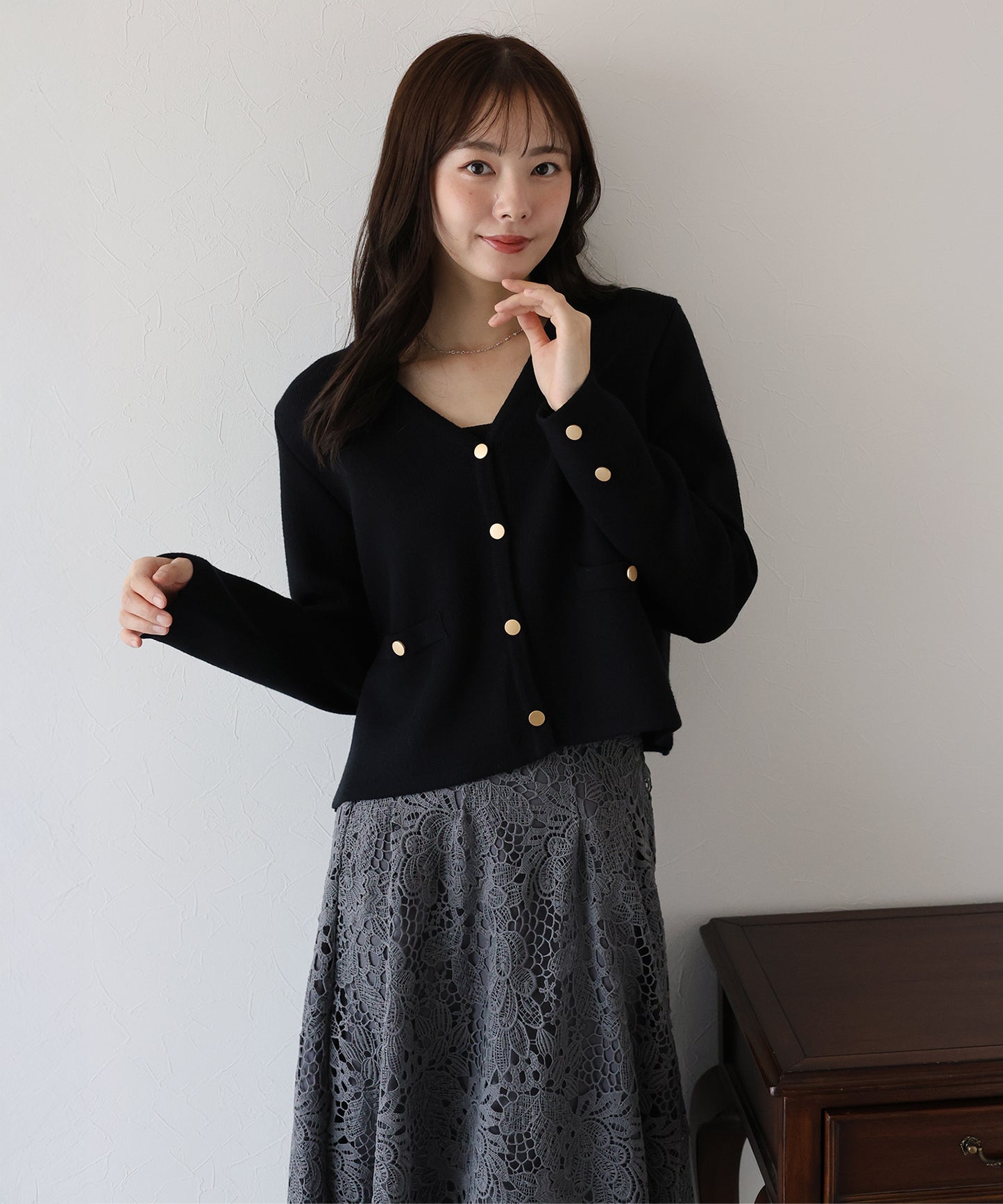 【TIME SALE】Ⅴネックニットジャケット