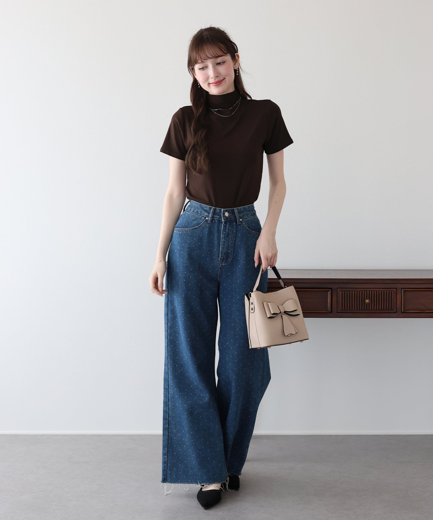 モックネックＴシャツ【メール便】