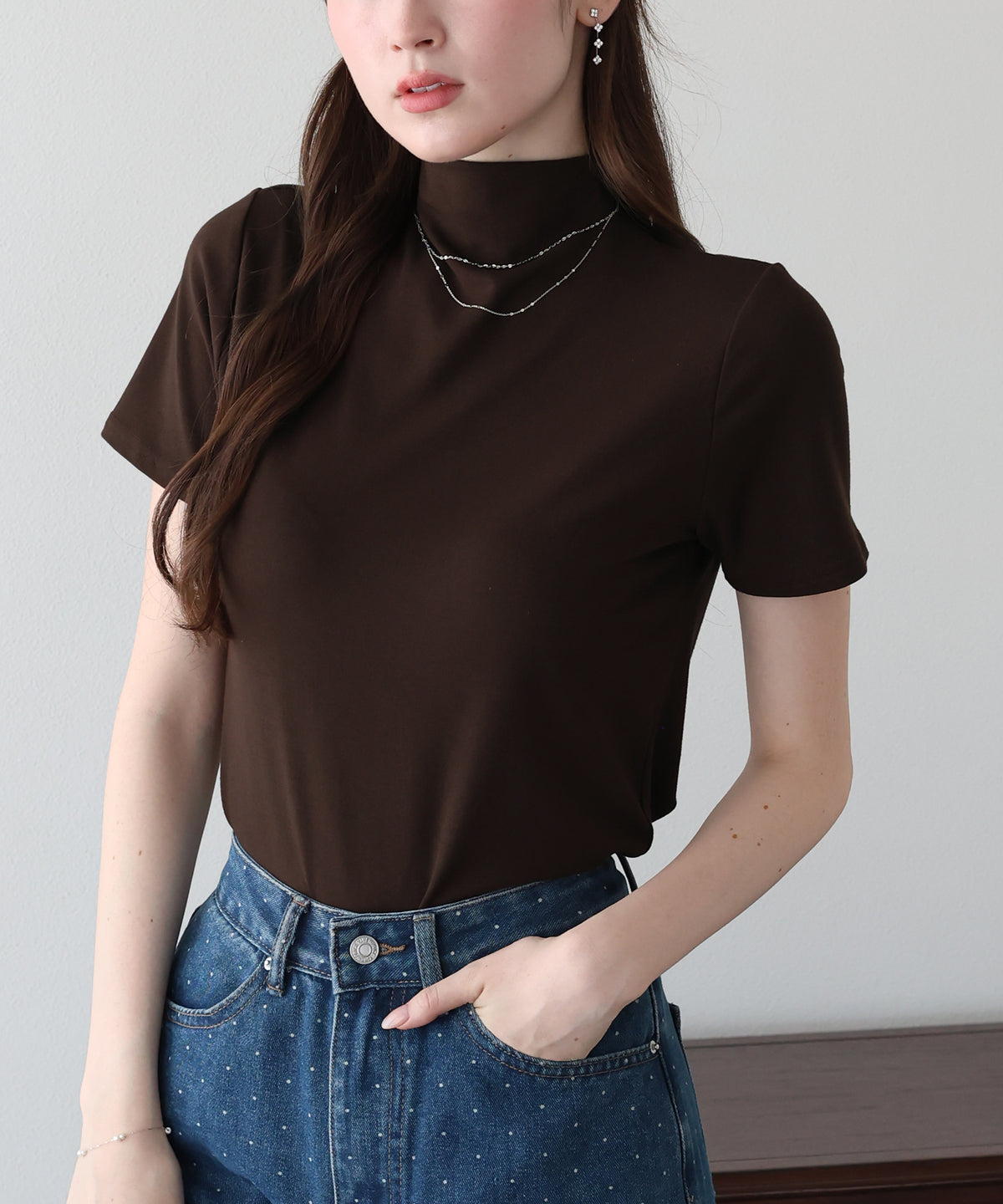 モックネックＴシャツ【メール便】