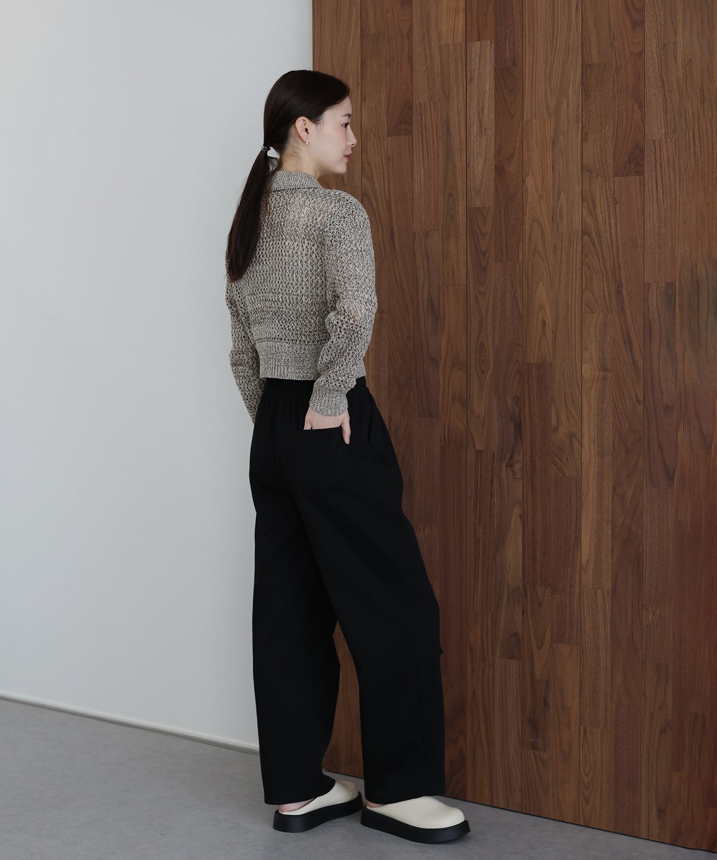 【早割5％OFF】クロシェメッシュポロニット