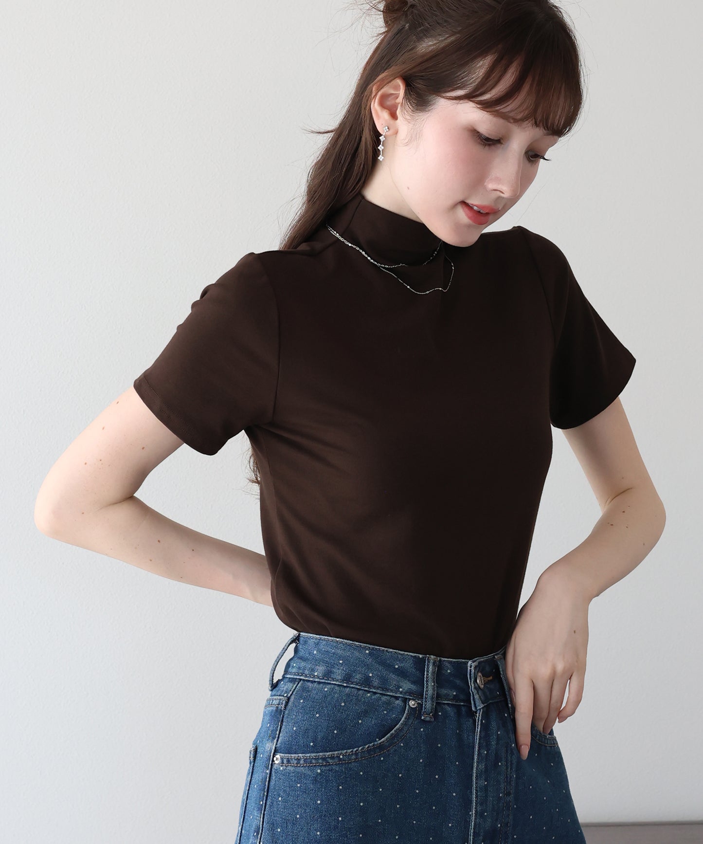 モックネックＴシャツ【メール便】
