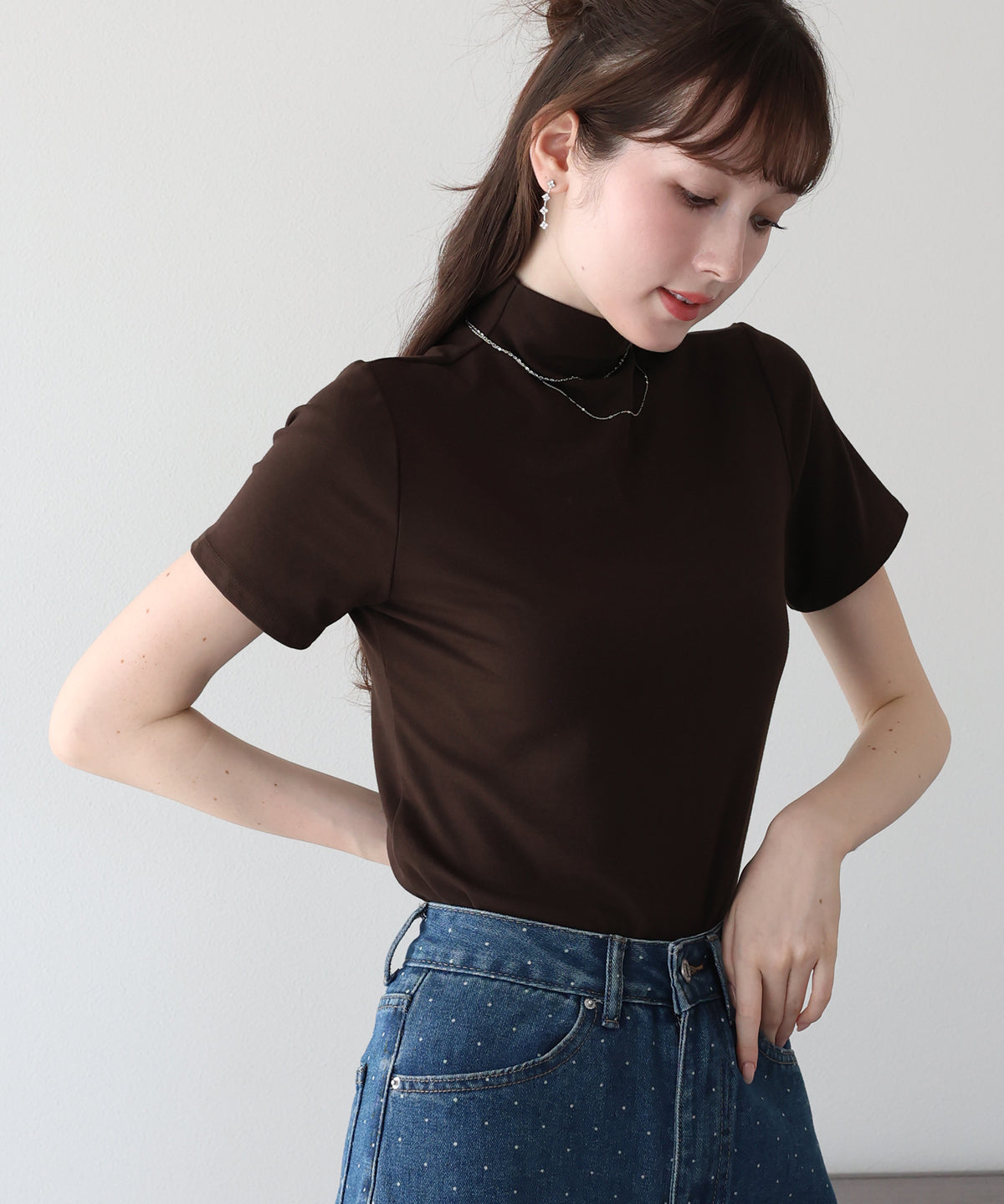モックネックＴシャツ【メール便】