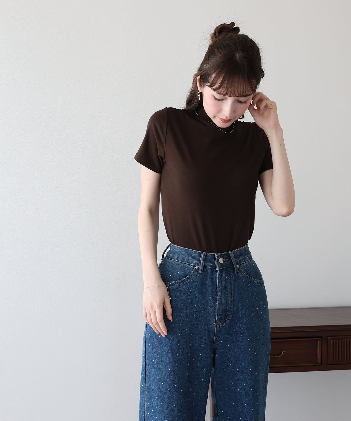モックネックＴシャツ【メール便】