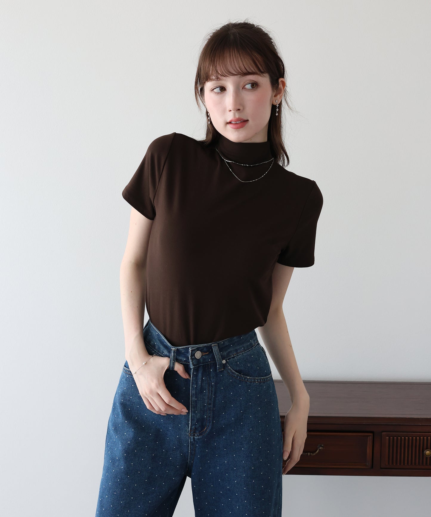 モックネックＴシャツ【メール便】