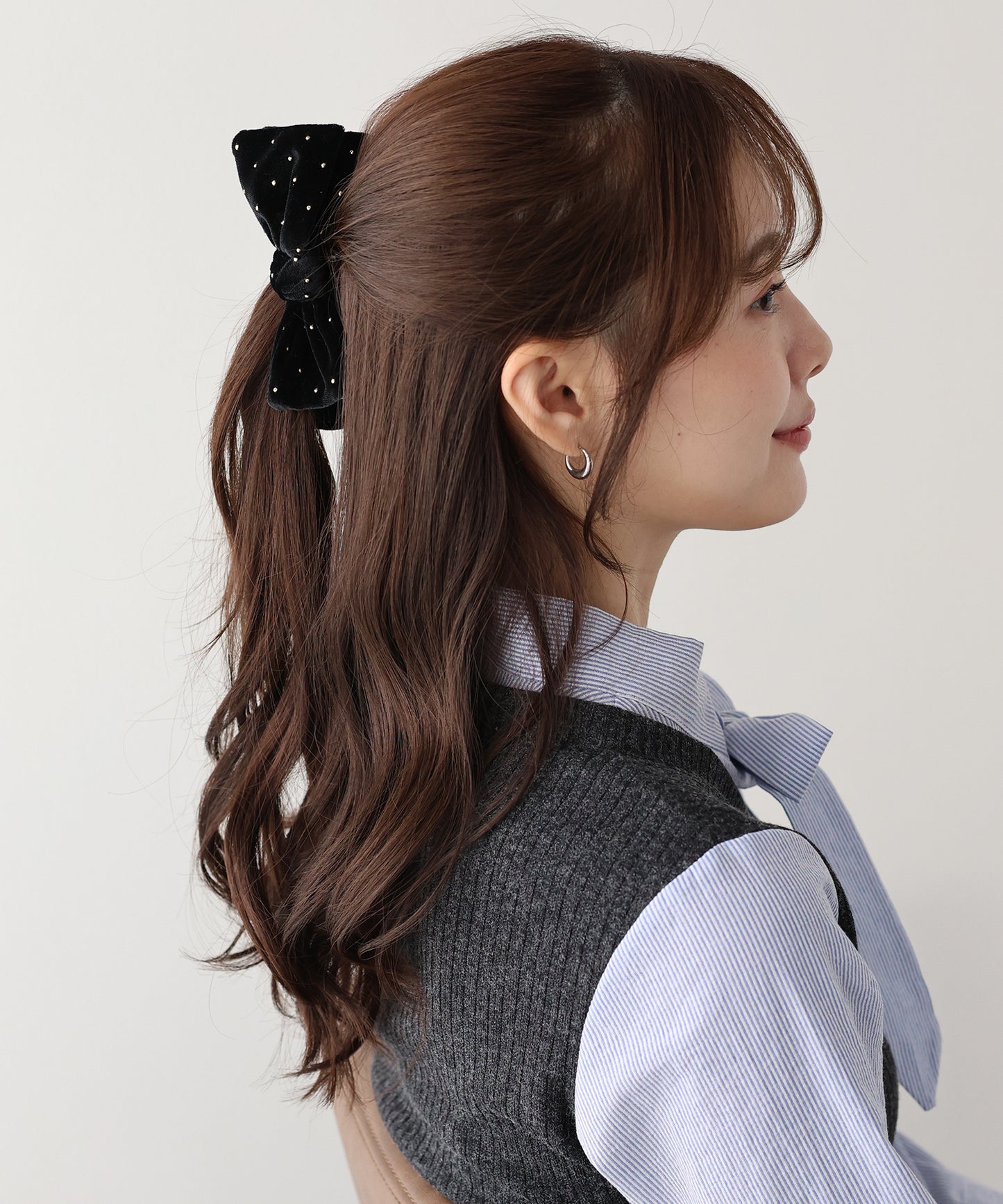 スタッズベロアバナナクリップ