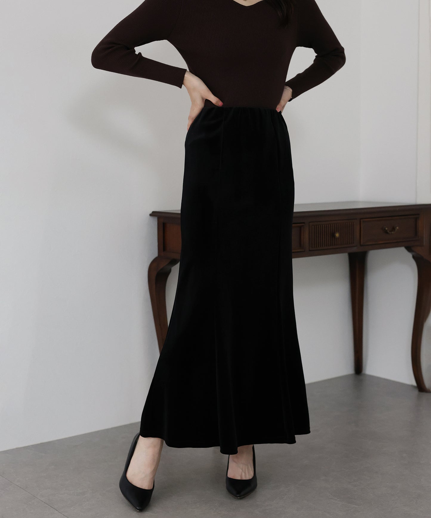 ベロアマーメイドスカート