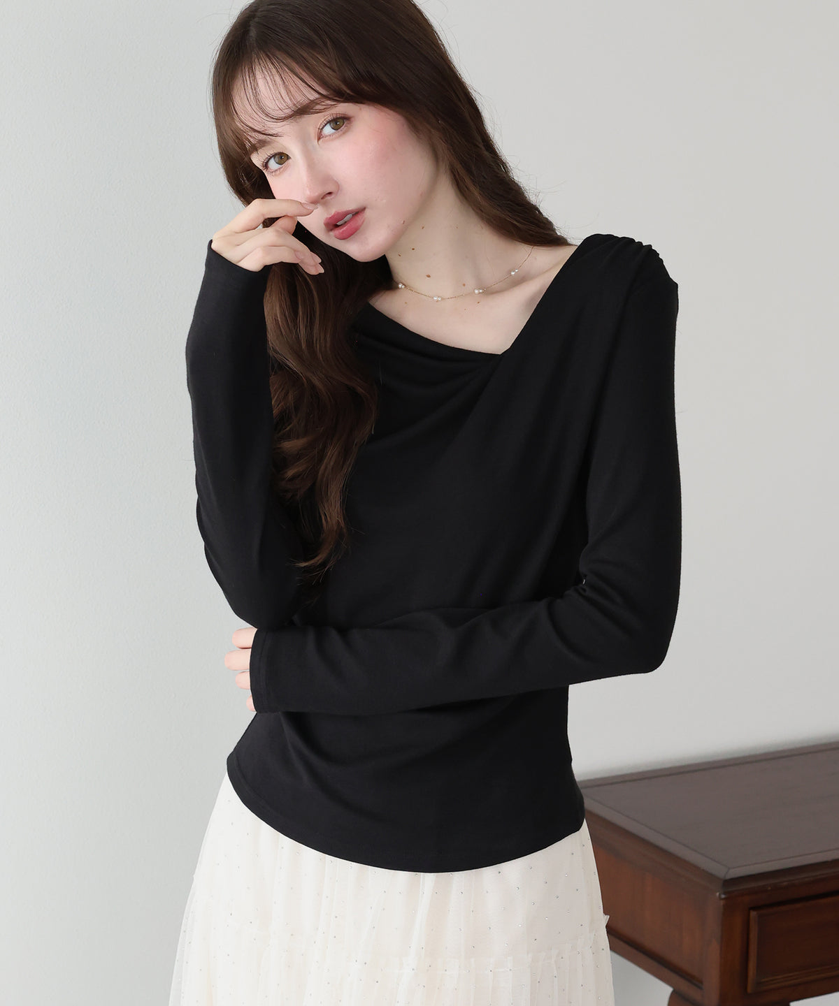 【早割5％OFF】ドレープロングTシャツ【メール便】