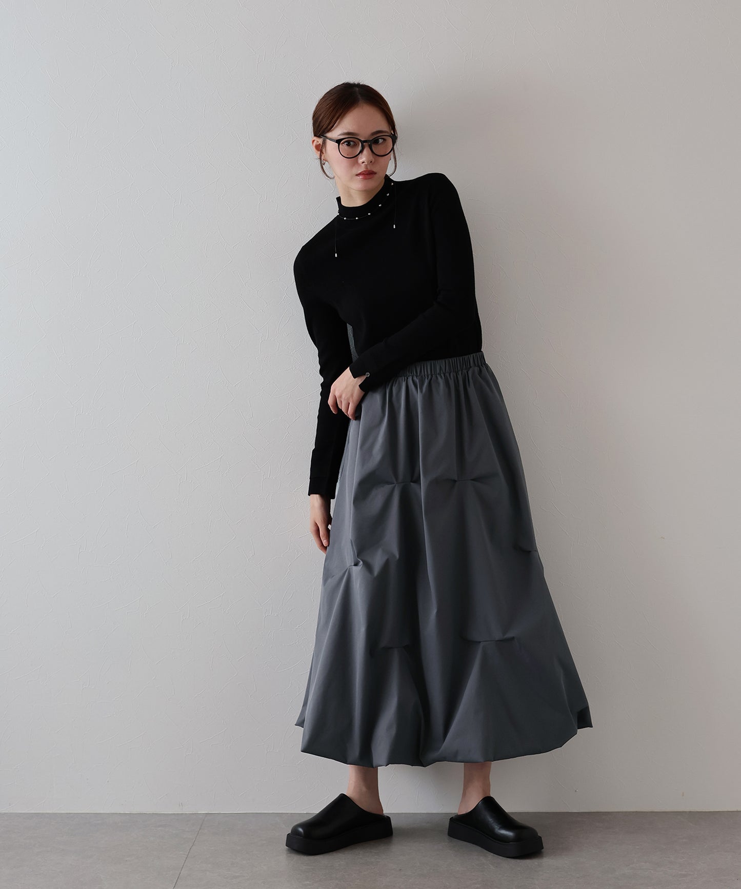 ランダムタックバルーンスカート[J by blue]