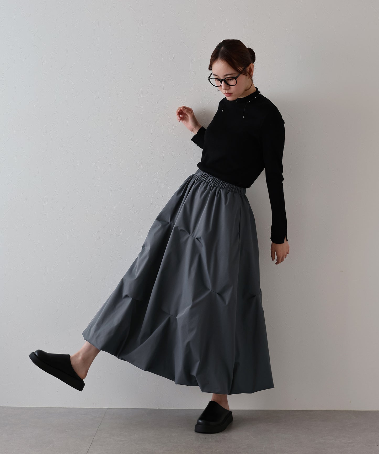 ランダムタックバルーンスカート[J by blue]