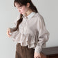 【早割5％OFF】フリルヘムロングスリーブブラウス【メール便】