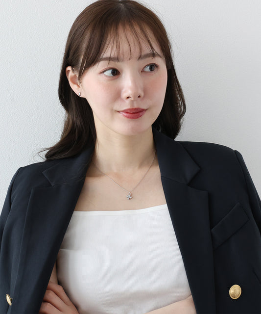 【早割5％OFF】クロスビジューネックレス / ニッケルフリー【ネコポス】