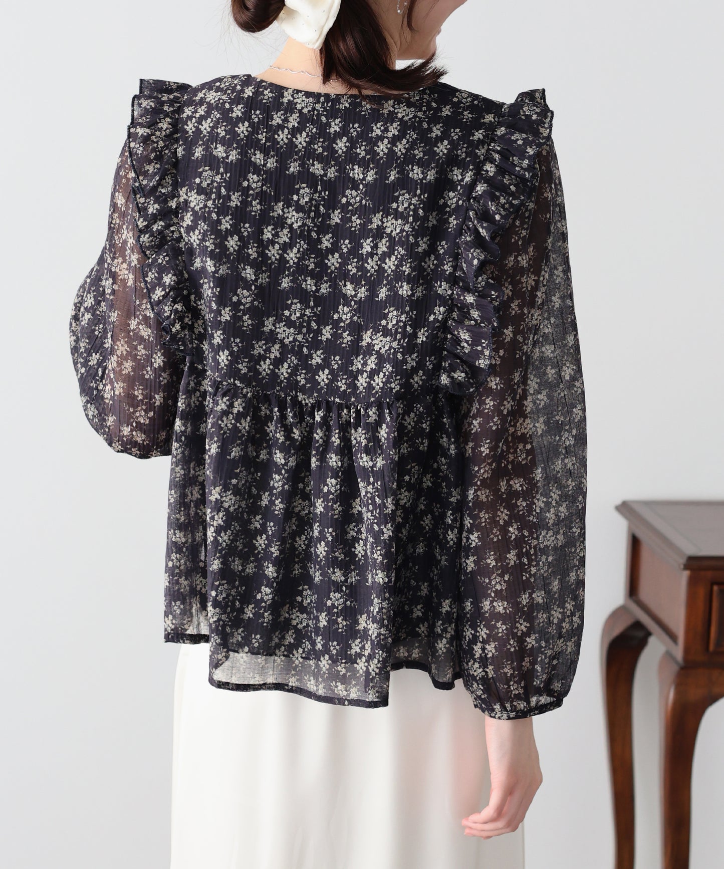 フラワープリントブラウス【ネコポス】