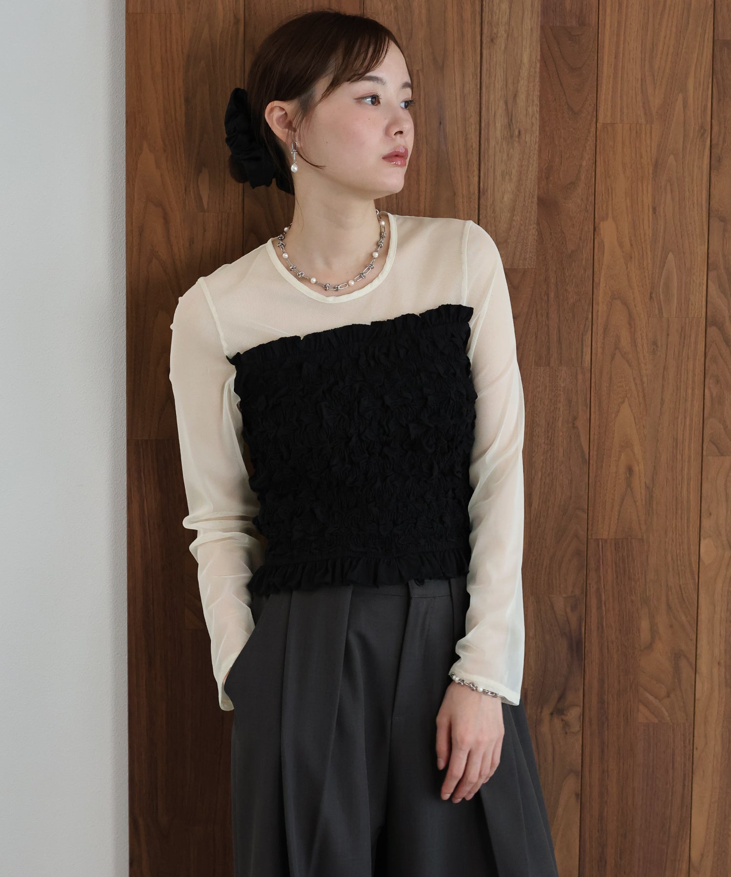 早割5％OFF】シャーリングビスチェドッキングカットソー – BLUE ONLINE