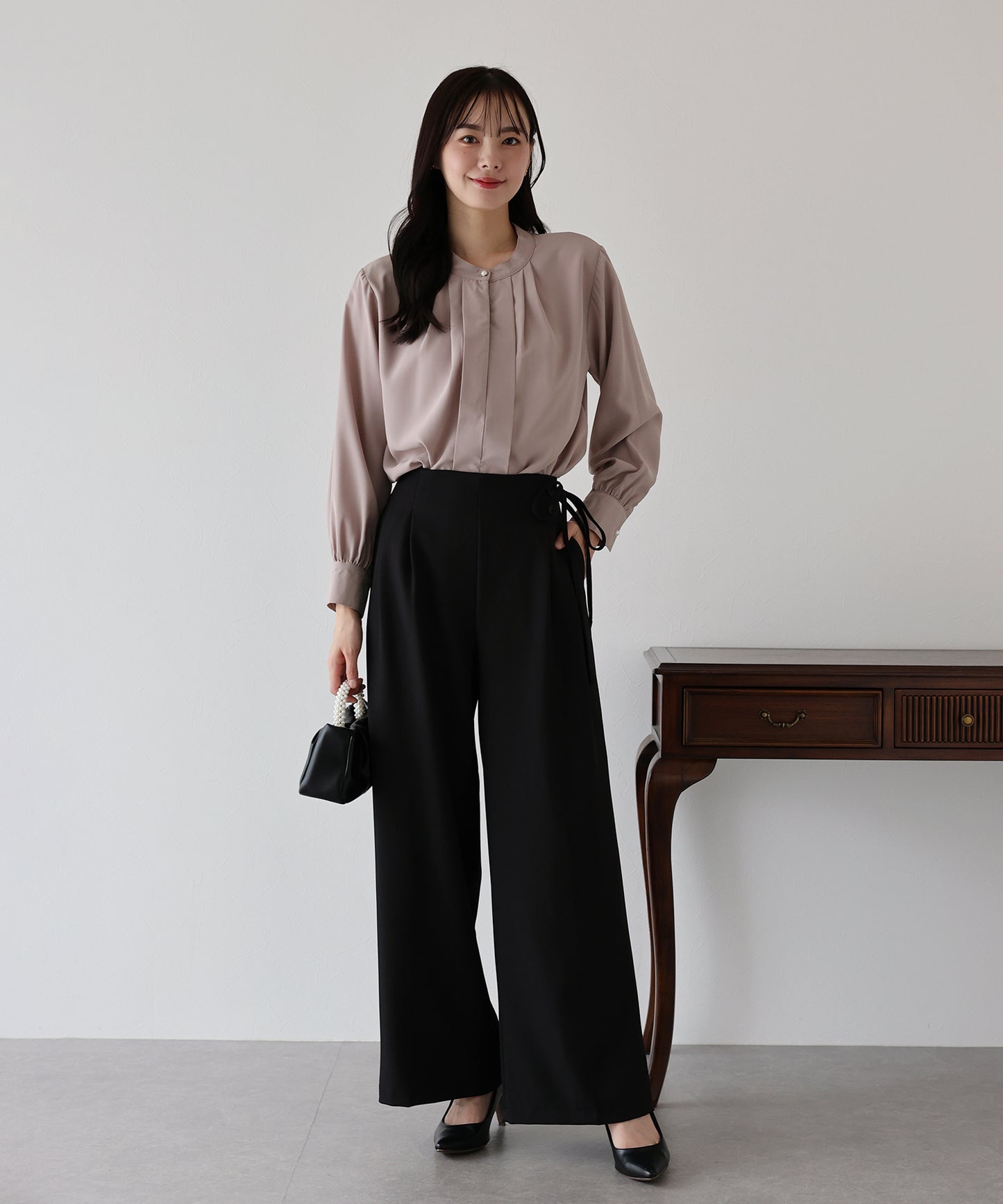 2WAYフロントタックブラウス【ネコポス】