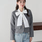 【早割5％OFF】ゴールドボタンノーカラージャケット