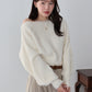 【早割5％OFF】オフショルシャギーニット
