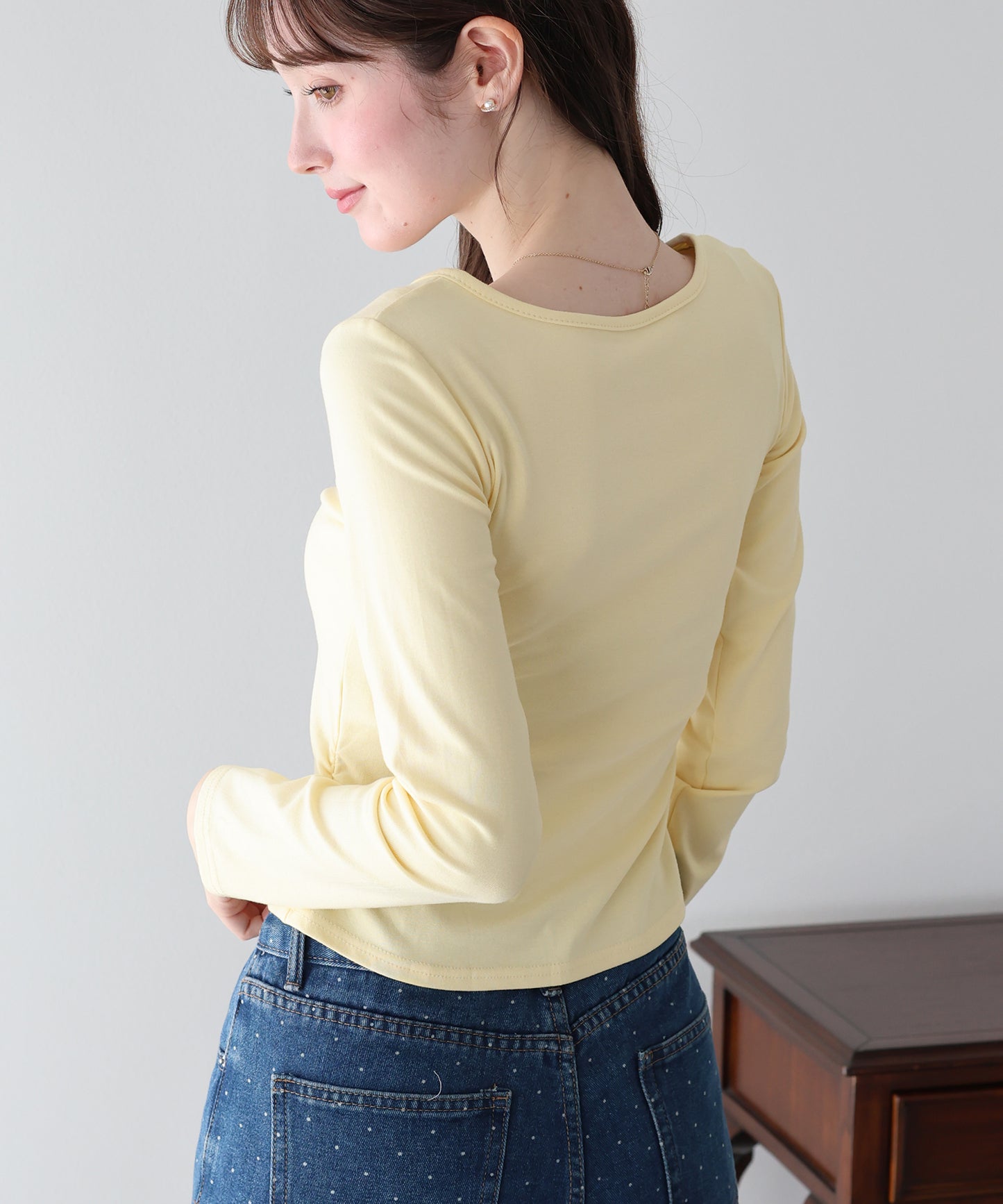 【早割5％OFF】レイヤードヘンリーネックTシャツ【メール便】