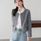 【早割5％OFF】ゴールドボタンノーカラージャケット