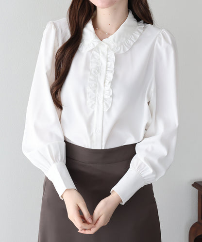 【早割5％OFF】フロントフリルブラウス【メール便】