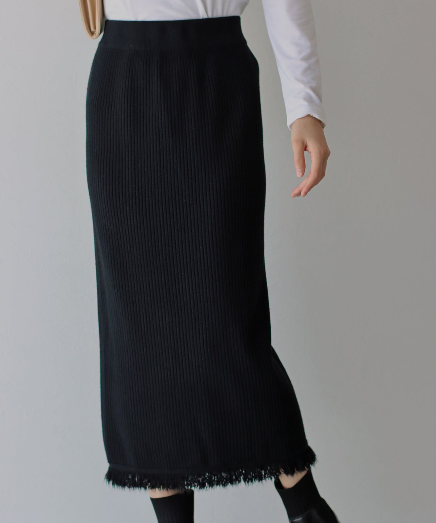 【TIME SALE】フリンジニットタイトスカート