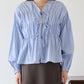 【TIME SALE】ストライプリボンブラウス【ネコポス】