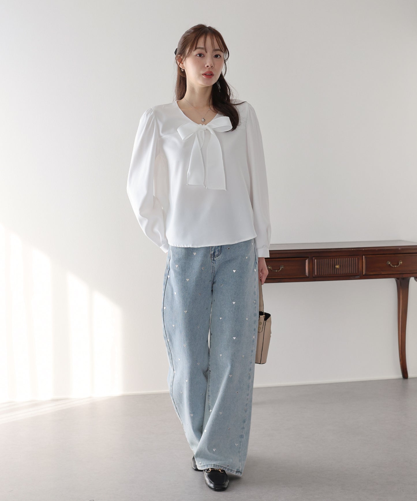 リボンボウタイブラウス【ネコポス】