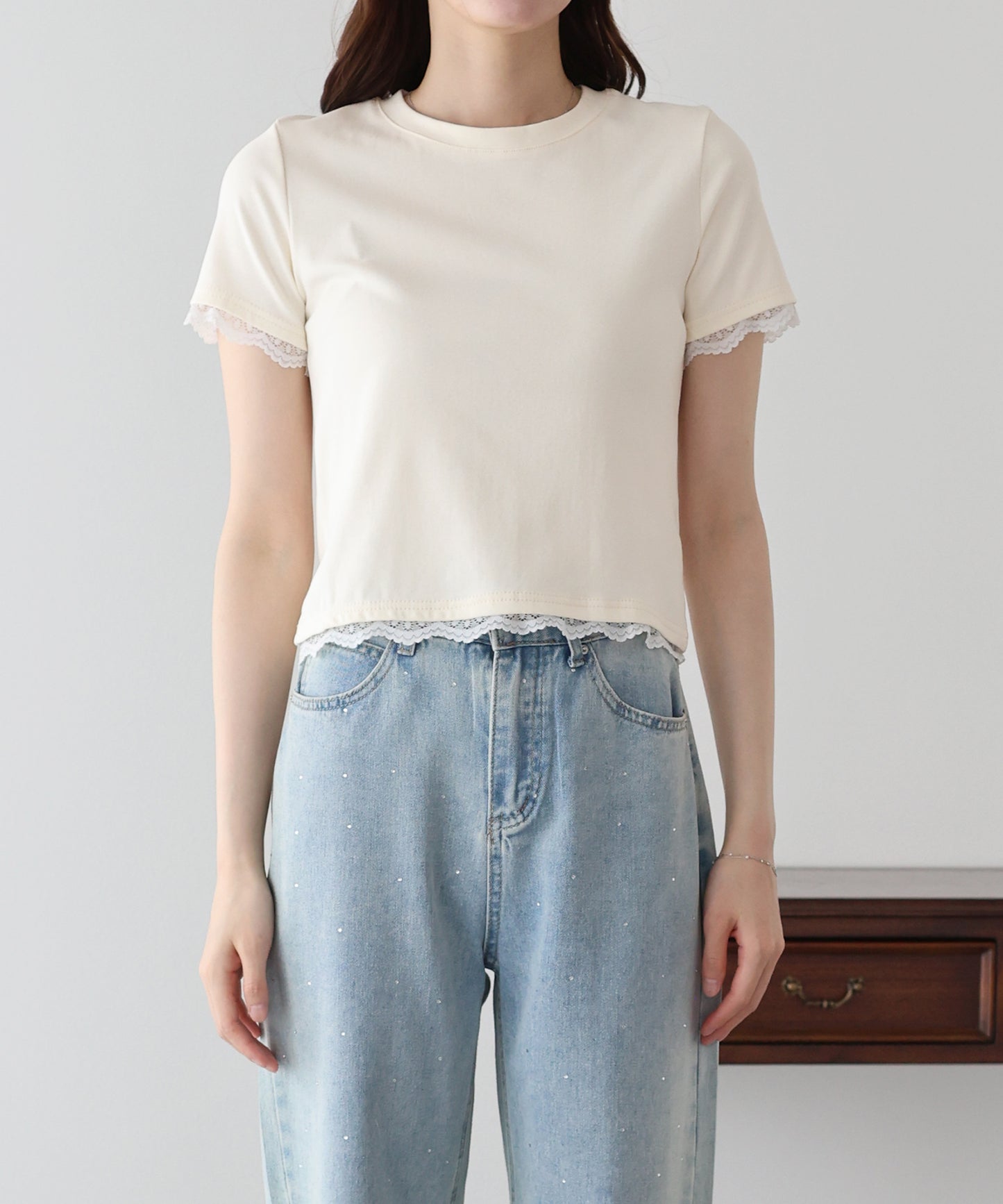 レースドッキングTシャツ【メール便】