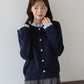 【早割5％OFF】フリルシャツ襟カーディガン