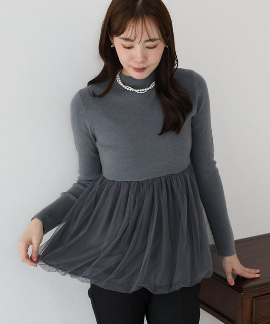 【早割5％OFF】バルーンチュールドッキングニット